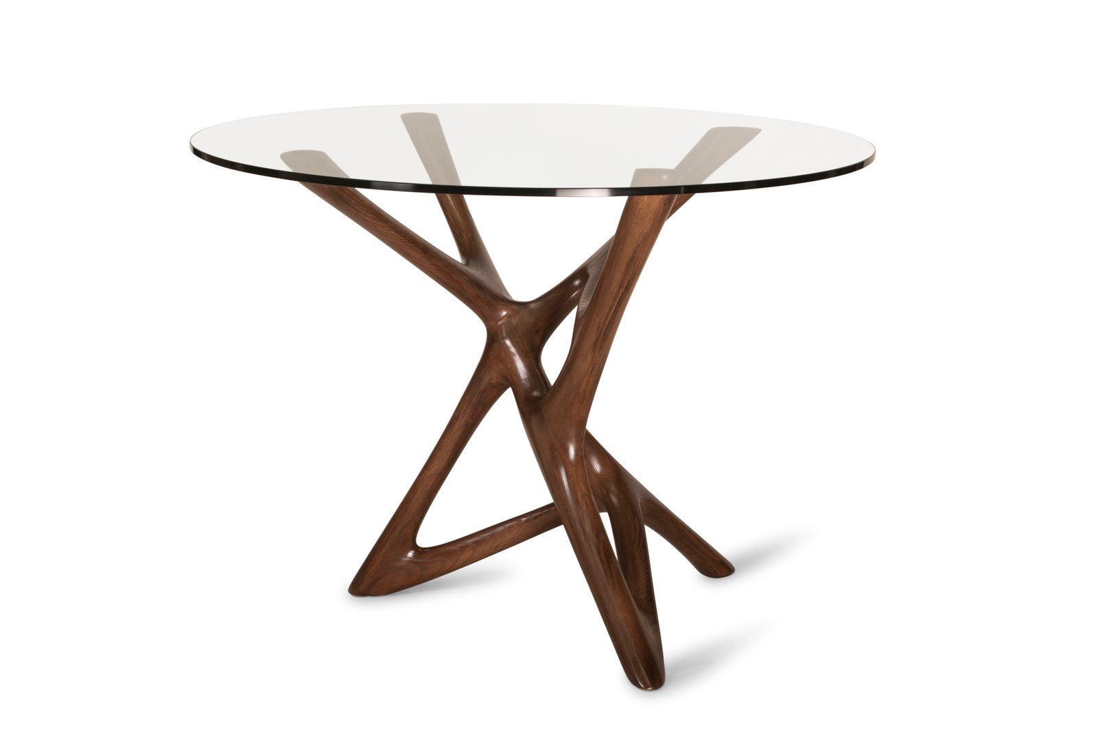 Modern Dining Room Wood Table With Graphite Base