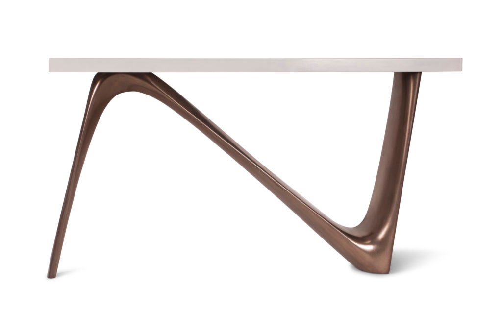Aviva Bronze Wall Mounted Console Table by MDF Wood