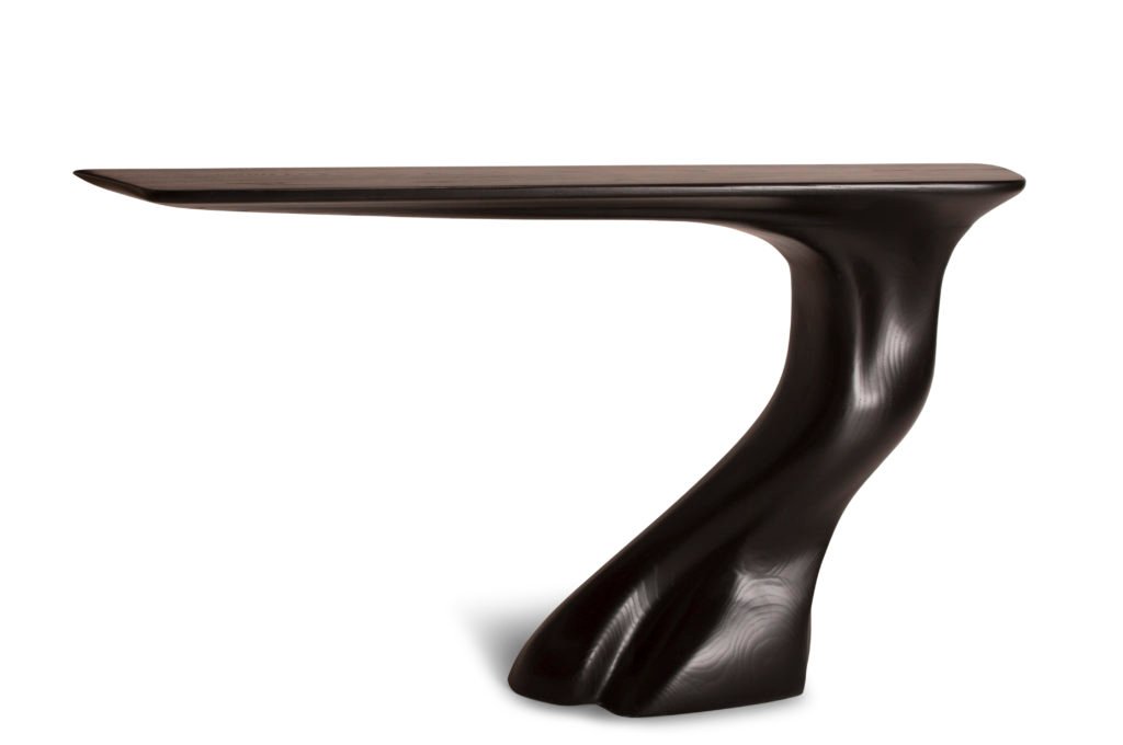 Frolic Ebony Stained Console Table by ash Wood