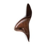 sculptural solid wood base detail of Lustrous wall lighting