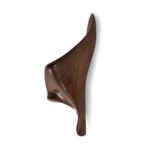 architectural profile of sculptural solid wood wall lighting