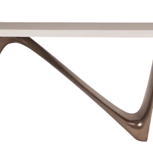 sculptural wood console table Aviva by Amorph