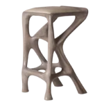 sculptural solid wood stool Chimera by Amorph