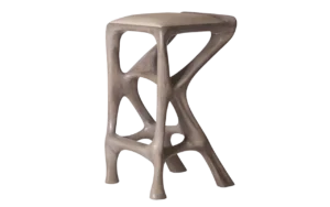 sculptural solid wood stool Chimera by Amorph