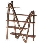 sculptural wood bookcase Luxor by Amorph