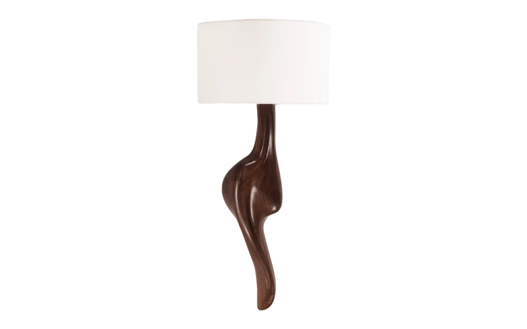 sculptural wood wall light Oralee by Amorph