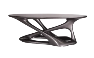 sculptural solid wood coffee table Tetra by Amorph
