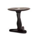 organic modern sculptural solid wood side table