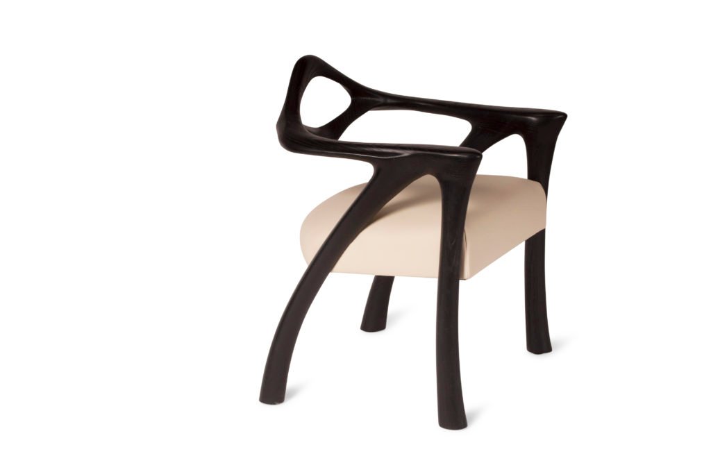 Amorph Darcey Gazelle Ebony Stained Chair made by Solid Ash Wood