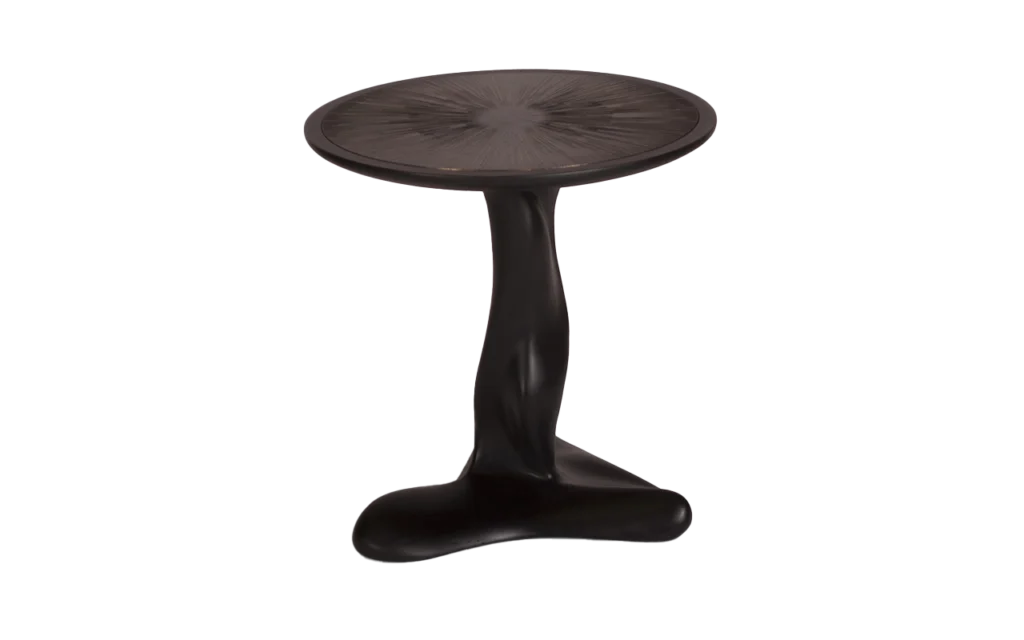 sculptural wood side table Helios by Amorph
