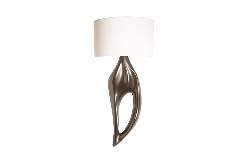 sculptural solid wood wall lighting sconce Lexi by Amorph