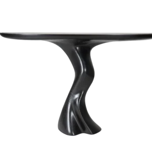 sculptural solid wood console table Haya by Amorph