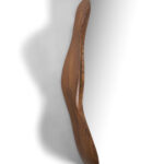 organic modern sculptural solid wood wall mirror