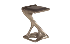sculptural solid wood stool Attitude by Amorph