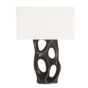 wood table lamp shade detail Loop by Amorph