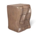 organic modern sculptural solid wood nightstand