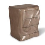 organic modern sculptural solid wood nightstand