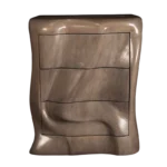 sculptural wood nightstand Hana by Amorph