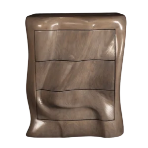 sculptural wood nightstand Hana by Amorph