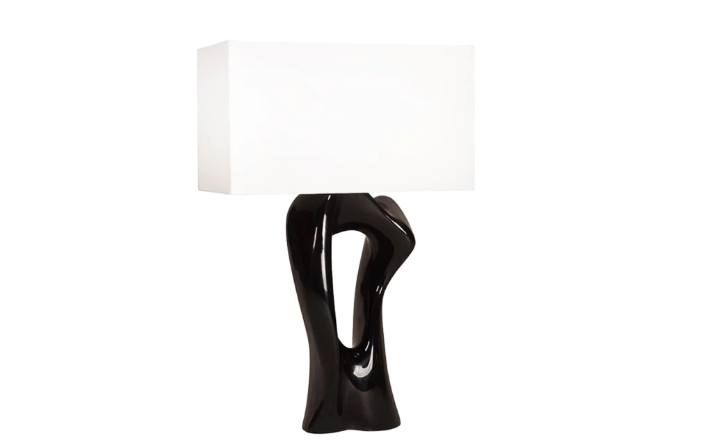 sculptural wood table lamp Vesta by Amorph