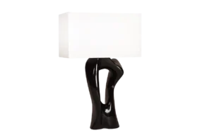 sculptural wood table lamp Vesta by Amorph