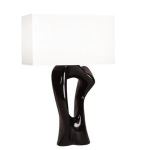 sculptural wood table lamp Vesta by Amorph