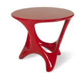 hand finished sculptural wood center table craftsmanship detail Alamos by Amorph