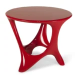 sculptural wood center table base detail Alamos by Amorph