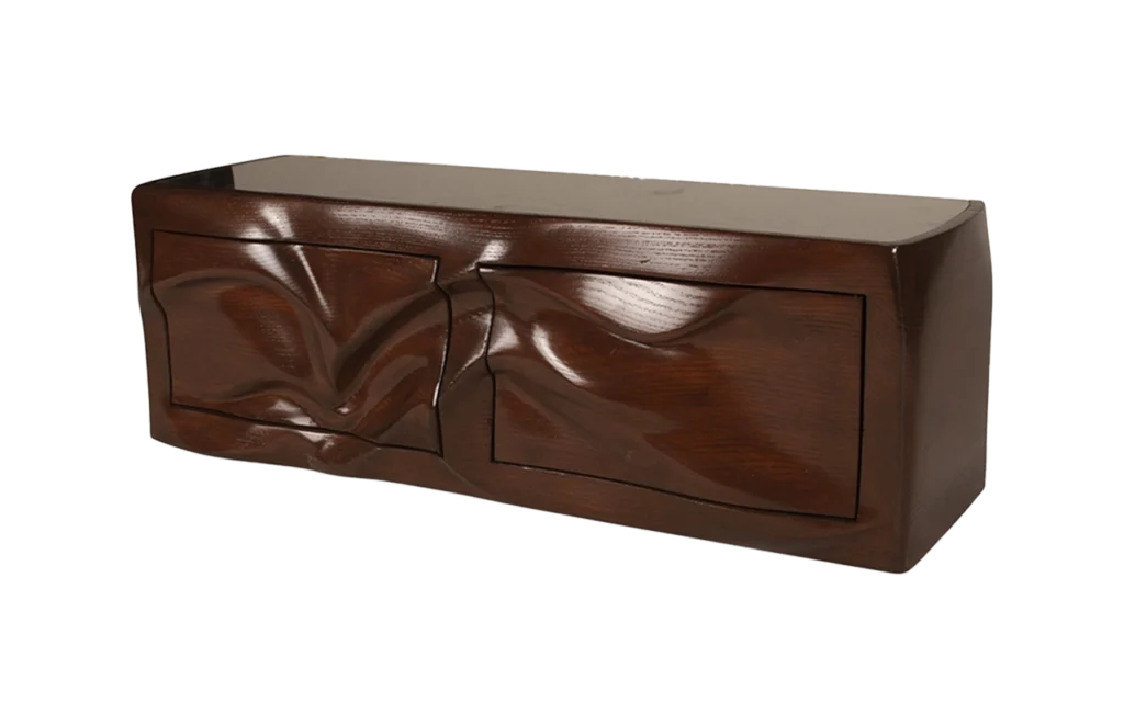 sculptural wood wall cabinet Beauregard by Amorph