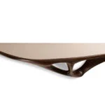 organic modern sculptural solid wood wall mounted console