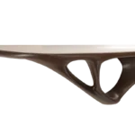 sculptural wood wall mounted console Una by Amorph