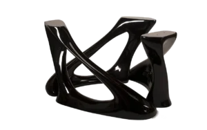 sculptural solid wood dining table Ashley by Amorph