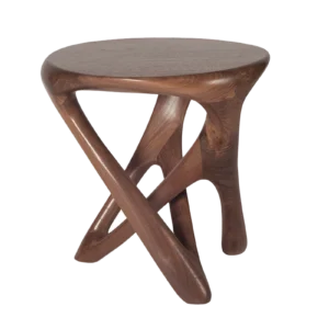 sculptural solid wood side table Avana by Amorph