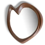 organic sculptural wood edge detail Caroline wall mirror by Amorph