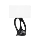 custom solid wood table lamp handcrafted in Los Angeles interior