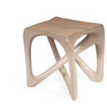 organic modern sculptural solid wood side table