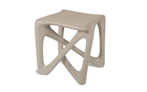 sculptural solid wood side table Avra by Amorph