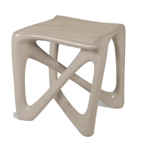sculptural solid wood side table Avra by Amorph