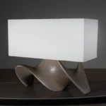 hand-finished solid wood craftsmanship detail of Bonsai lamp