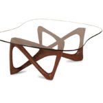 solid wood surface detail of Ivy sculptural coffee table