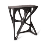hand-finished solid wood craftsmanship detail of Ariel table