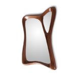 custom solid wood wall mirror handcrafted in Los Angeles interior