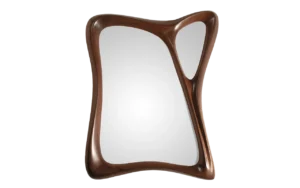 sculptural wood wall mirror Julie by Amorph