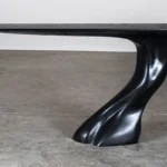 sculptural solid wood interior Frolic console table by Amorph