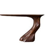 sculptural wood console table Frolic by Amorph