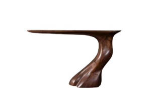 sculptural wood console table Frolic by Amorph