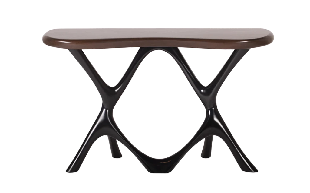 sculptural wood console table Avatar by Amorph