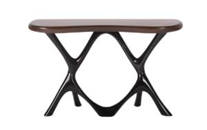 sculptural wood console table Avatar by Amorph