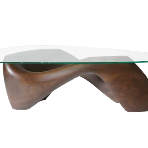 sculptural solid wood coffee table Lust by Amorph