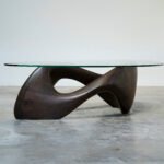 organic modern sculptural solid wood coffee table